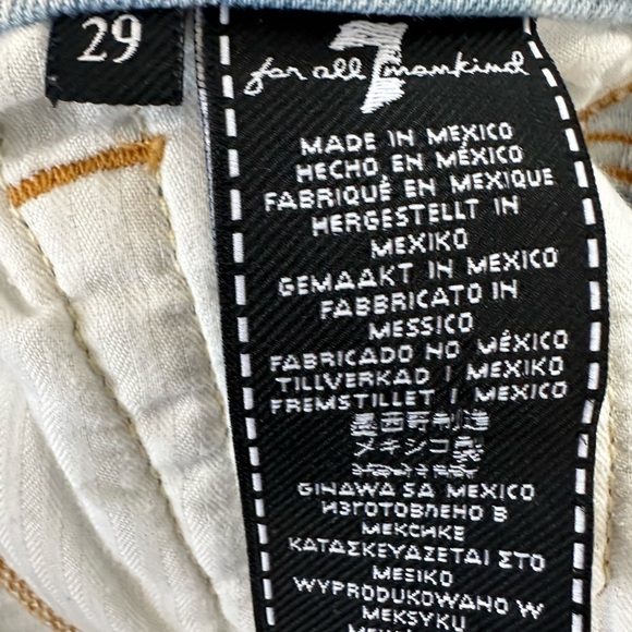 7 For All Mankind High Rise Cropped Straight with Braided Belt Jeans - Picture 14 of 15